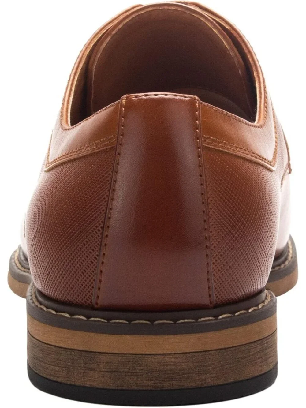 Men's Brown Lace Up LaTeX Insoles Classic Oxford Business Formal Dress Shoes